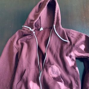 American Apparel Zip Up Hoodie, Size Medium